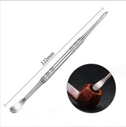 SS Wax Dab Tools Accessoires pour fumeurs Double tête 120 mm Pipe à fumer Bong Nettoyant pour pâte de tabac Atomiseurs Herbes sèches Dabber Concentré d'ongles Daber Banger