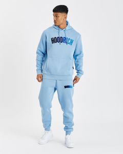 SS Winter Sport Hoodrich Hoodie Men Tracksuitletter Handdoek Borduurd sweatshirt voor kleurrijke blauwe vaste stof
