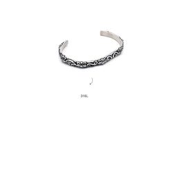SS21 modèle de totem rétro européen et américain ouverture couple chaîne bracelet en acier titane hip hop rue accessoires de bijoux sauvages