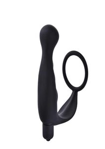 SS22 Sex Toy Massager Sex Toy Anal Vibrator voor mannen Ring Penis 10 snelheden prostaatmassage siliconen klimax vertraging lankplug man mas2277891