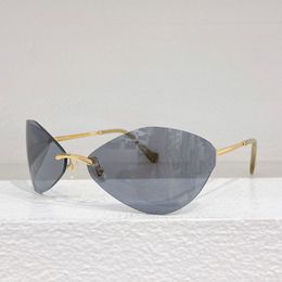 SS24 Classic Senior Designer Frameloze zonnebril MU91 Modieuze nieuwe dames zonnebrillen Polariseerde dames reis vintage bril Topkwaliteit met glazen doos