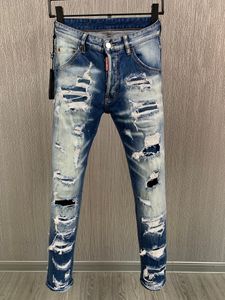 SS24 D9898 COOLGUY MAN Jeans Fabric Microelastic Funciones de lavado de alta calidad Decoración de bordado de bordado EU44-EU54