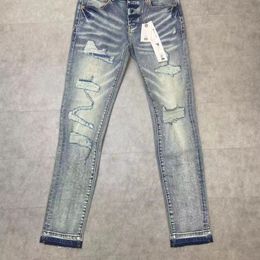 SS24 Jeans Designer Men's Women's Purple Jeans denim Fashion High Quality Slim Skinny Pantal