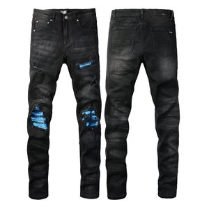 SS24 M9870 Heren jeans Merk Skinny Slim Fit Gewassen Coatingmateriaal Luxe Denim Elastisch Motorfiets Heren Originele TOP Designer SZ28-40