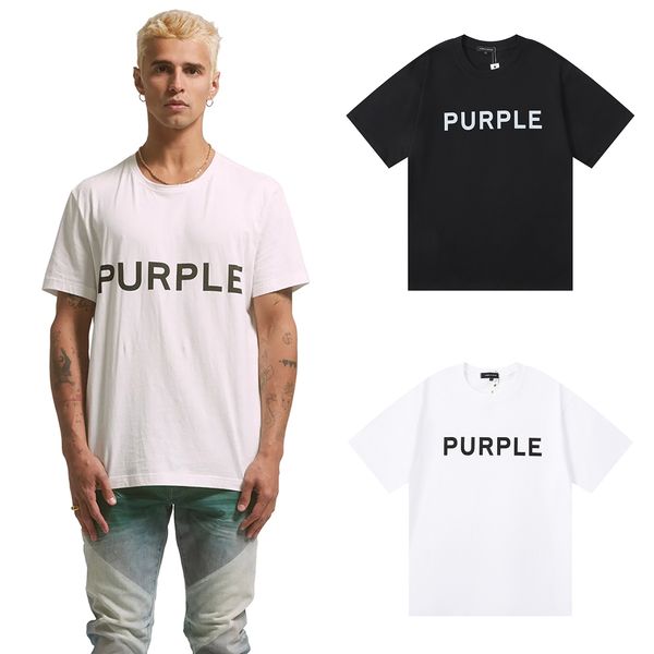 SS24 SUMMER Purple3012 Camiseta de manga corta de algodón puro con estampado del Premio Trofeo Estatua de la Libertad de doble hilo para hombres y mujeres DE GRAN TAMAÑO S-XL