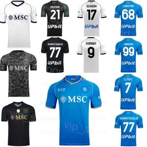 SSC Napoli Soccer 99 Maillot Andre-Frank Zambo Anguissa 2023-24 Club 9 Victor Osimhen 21 Matteo Politano 20 Piotr Zielinski 1 Alex Meret Kits de maillots de football Sport pour hommes