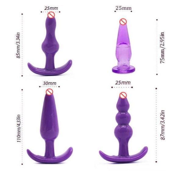 sscc Sex toy masseurs 7 PcsSetlot Plug Anal Vibrateur Silicone Femme Butt Plugs Produits Pour Adultes Pour Couples Femmes Masturbateur8000695
