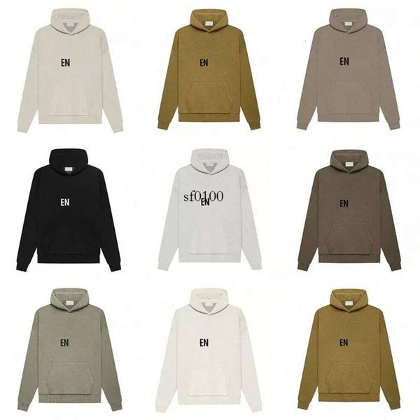 ssentialls Sudaderas con capucha Sudaderas con capucha ssentialsweatshirts High Street Sombrero de doble línea y suéter sin sombrero Letra Peso pesado Unisex Marca de moda ssentialshoodie menos Br