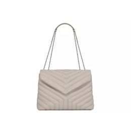 Calidad superior Bolsos de diseñador Bolso de mano Bolsos de lujo de moda Mensajero de cuero real Cadena bandolera Tamaño 32/11/22 cm Bronce / acero blanco / pistola negra metal duro