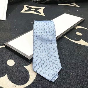 SSYY 2024 MAN MANNEN NEC TIES MERK MEN Tie100% Silk Jacquard Design Mens Fashion Tie Letter Gedrukte Luxurys Business Neck Tie Box