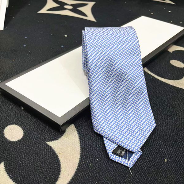 Ssyy Men Neck Ties Marque Men Tie100% Silk Jacquard Design Mens Fashion Tie Letter Imprimé Luxurys Business Neck Tie Box