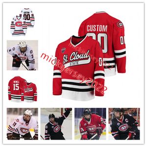 Maillot de hockey St. Cloud State Huskies cousu sur mesure 27 Nick Oliver 12 Ryan Malone 10 Matt Hendricks 24 Bret Hedican Maillots pour hommes