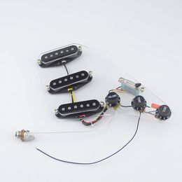 ST Guitar Pickups SSS Alnico V Single Coil Pickups Faisceau de câblage précâblé noir