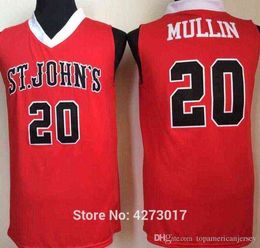 St John's University Jerseys College Basketball 20 Chris Mullin Jersey Men Red Color White University Goede kwaliteit