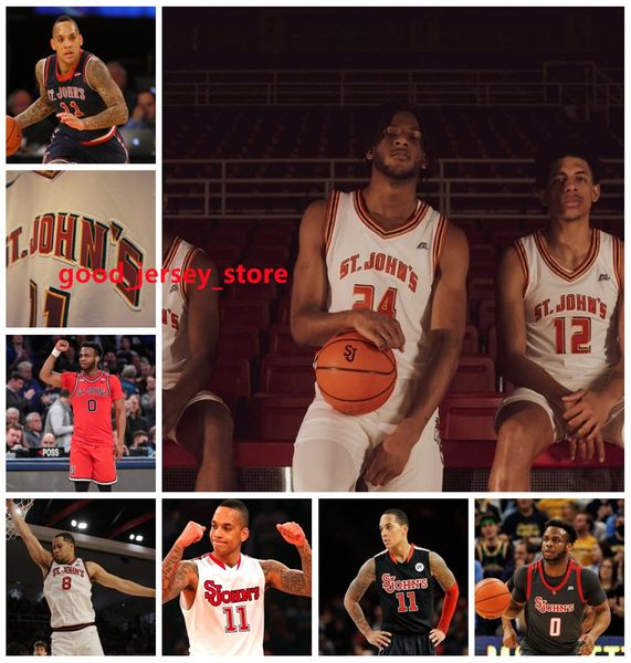 St. Johns Basketball Jersey personalizado cosido para hombre juvenil Dylan Addae-Wusu Montez Mathis Joel Soriano Jason Simpson Parker Williams St. Johns Red Storm Jerseys