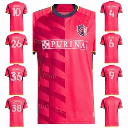 St. L ouis Soccer Jersey 9 Klauss 10 Lowen 8 Stroud 11 Gioacchini 22 Hiebert 7 Ostrak 19 Vassilev 24 Bartlett 21 Alm 2 Nerwinski Football Shirt Kits Uniform 2023 2024 FC