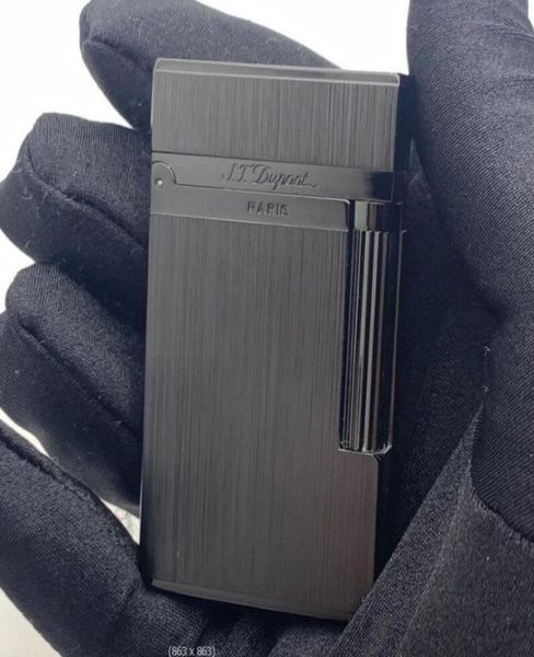 Briquet ST noir doré en cuivre pur, briquet de luxe à la mode de haute qualité avec accessoire gratuit 5455369