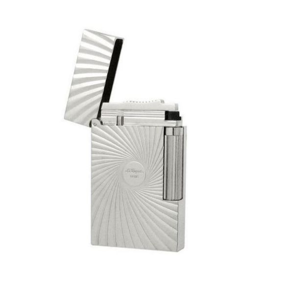 Gift son plus léger brillant avec adaptateur Luxury Men Accessoires Silver Color Pattern Lighters 159098030