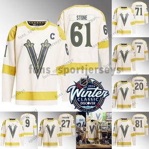 9 Jack Eichel Mark Stone Vegas Golden Knights Maillots Classique d'hiver 2024 Jonathan Marchessault Paul Cotter Keegan Kolesar William Carrier Logan Thompson Personnalisé