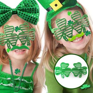 St Patrick Day Irish Party Lucky Green Clover Glasses Festival Carnival Party Decoratieve foto Props DIY -bril