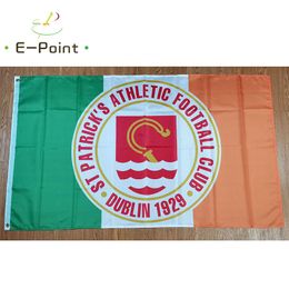 St Patrick's Athletic on Ireland Flag 3 * 5ft (90cm * 150cm) Décoration de bannière en polyester battant des drapeaux de jardin de maison Cadeaux de fête