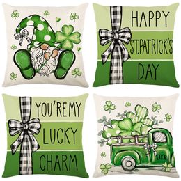 St Patricks Day Cushion Covers 18x18 inch kussens set van 4