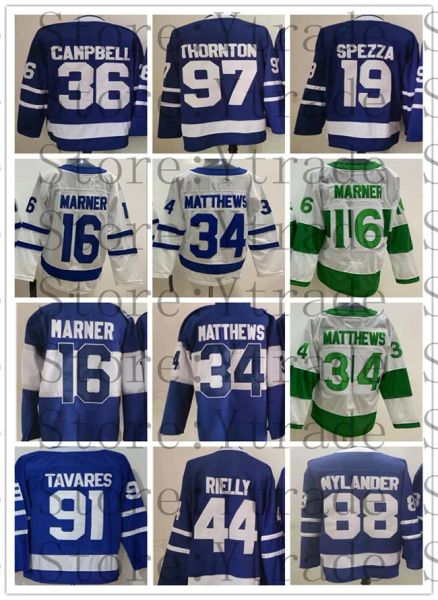 St. Pats Hockey Auston Matthews Jersey John Tavares Mitchell Marner William Nylander Morgan Rielly Jack Campbell Jason Spezza Bleu Blanc Sti 26