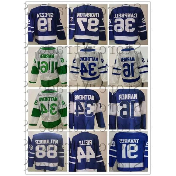 St. Pats Hockey Auston Matthews Jersey John Tavares Mitchell Marner William Nylander Morgan Rielly Jack Campbell Jason Spezza Azul Blanco STI 35