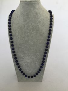 ST0297 Fancy Boho lange kettingen voor vrouwen 8mm lapis geknoopte ketting in 38 inch gepersonaliseerde stenen sieraden