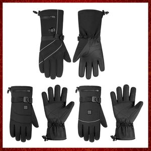 ST101 Guantes calentados impermeables para motocicleta, Guantes para Moto con pantalla táctil y batería, Guantes de carreras para montar en invierno