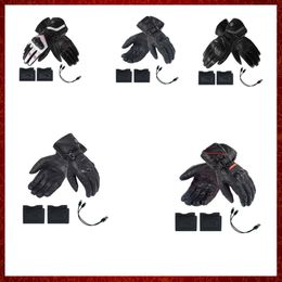 ST147 Nouveaux gants de chauffage ￩lectrique Glants en cuir de moto Gants chauffants ￩tanches Volier chaud Ski d'hiver chaud Men de protection Femme XS-XXL