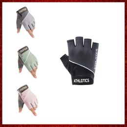 ST160 1 par de guantes sin dedos antideslizantes ultrafinos medio dedo guantes transpirables guantes de bicicleta al aire libre para conducir motocicleta ciclismo