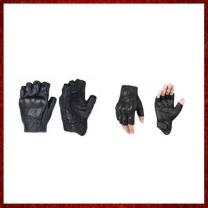 ST168 Half vinger motorfietshandschoenen leer Guanten Moto Verano Estivi Luvas Cycling Fingerless Gloves