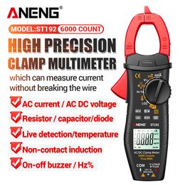 ST192 SMART Digital Clamp Meters Multimeter 60A/600A Tester AC/DC Current 6000 Tellingen True RMS Capaciteit NCV OHM HZ Transistor