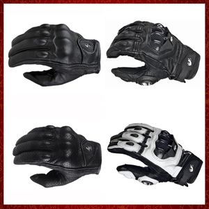 Guantes de moto de cuero genuino ST205 a prueba de viento guantes de moto de dedo completo guantes de moto transpirables de cuatro estaciones para hombres guantes de moto