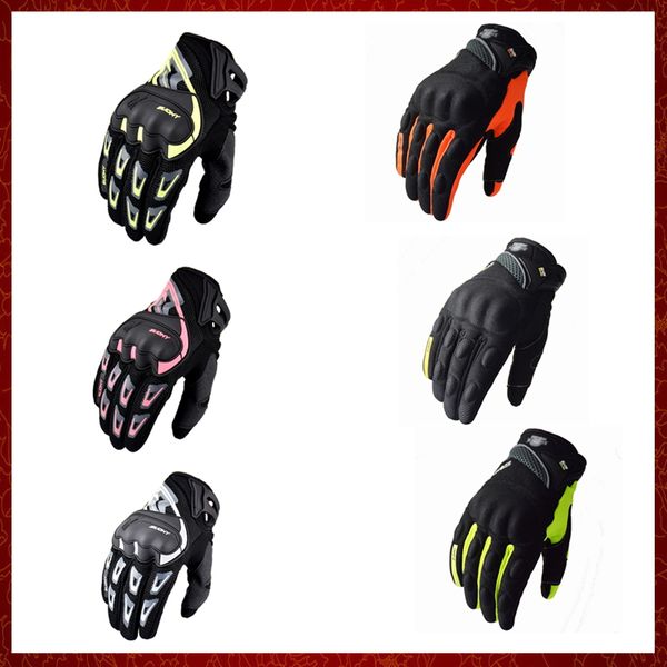 Guantes de carreras de motos de verano ST249 para hombres y mujeres, guantes de motociclista, guantes de malla para ciclismo, equipo de motocicleta con pantalla táctil