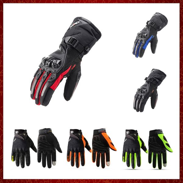 ST291 gants de moto chauds d'hiver 100% imperméables coupe-vent Guantes Moto Luvas écran tactile Motosiklet Eldiveni protection