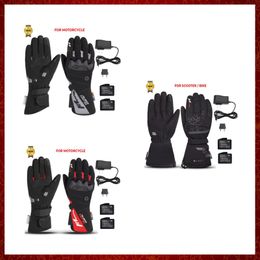 ST308 Guantes Térmicos para motocicleta con pantalla táctil, guantes cálidos para invierno para esquiar, Guantes Térmicos con calefacción recargables e impermeables para motos de nieve