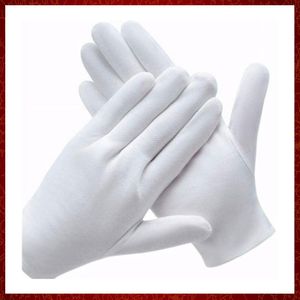 Gants en coton blanc ST316, 1 paire, pour mains sèches, Film de manipulation, gants de SPA, gants d'inspection de cérémonie