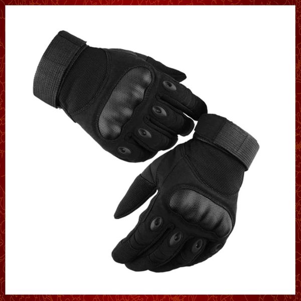 ST328 Gants de moto à écran tactile Doigt complet pour hommes M L XL Gants tactiques noirs Gants de combat pour VTT Tir Racing