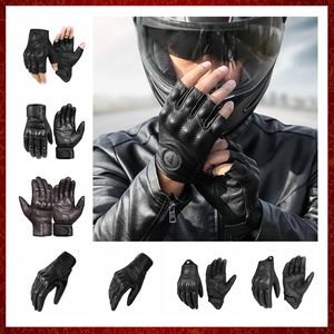 ST38 gants de moto en cuir véritable imperméable coupe-vent hiver chaud été respirant tactile utiliser poing paume protéger