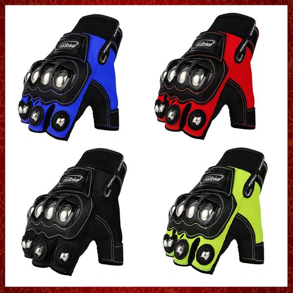 ST411 gants de Motocross sans doigts gants de Moto Guantes Moto protection de coque en acier inoxydable gants de mécanicien Luvas Moto