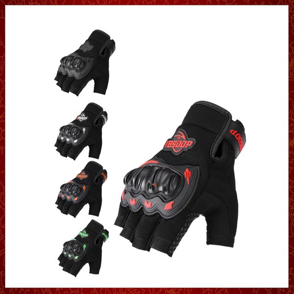 ST427 Gants de moto demi-doigt sans doigts été respirant hommes antidérapants Sports de plein air accessoires de moto gants d'équitation