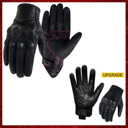 ST435 Gants de moto pour femmes Touch XS S M Racing Top en cuir véritable Guantes gant de cyclisme Motocross moto Luvas Mujer Mulheres