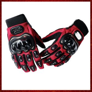 Par de guantes de moto ST453 con inserciones protectoras rojo L XL Street Gear Equipments Parts