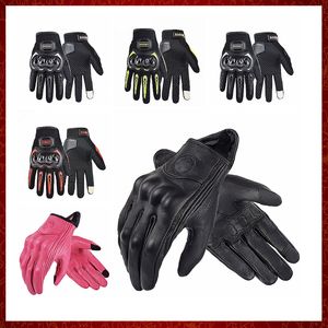 ST54 vintage lederen motorhandschoenen volledige vinger motoruitrusting dames heren bruin voor ATV Rider Sports Protect Glove Guantes