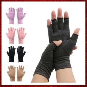 ST557 1 Pair Compression Arthritis Gloves Premium Arthritic Joint Pain Relief Hand Gloves Therapy Open Fingers Compression Gloves