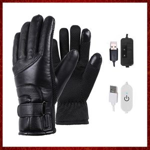 ST592 Guantes de invierno para motocicleta, calentadores eléctricos, impermeables, a prueba de viento, para ciclismo, calefacción cálida, guantes calefactables alimentados por USB para motos de nieve