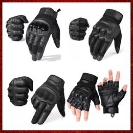 ST633 Black Moto Motocross Glove Men Leather Motorcycle Full Finger Gloves Cycling Bike Bicycle Riding Enduro Work Mitts Summer