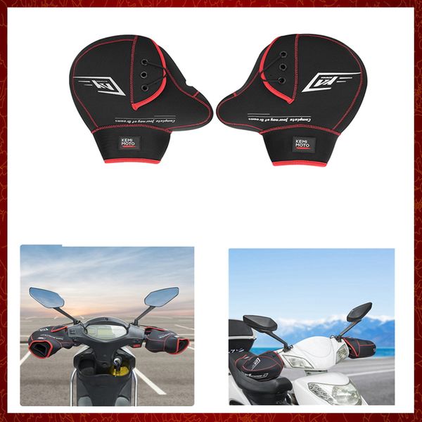ST675 gants de moto gants de guidon Scooter barre à main gants d'hiver ATV mitaines de fourrure moto Quad vélo étanche